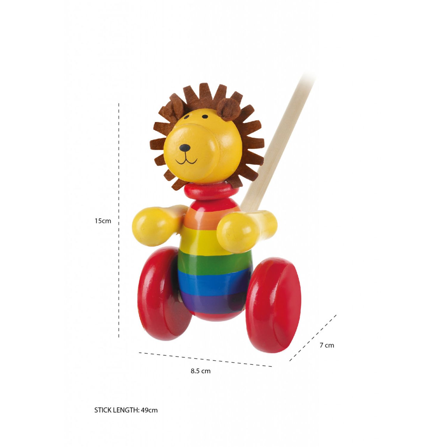 Jucarie de impins leu, Orange Tree Toys fotografia produsului View 4 L