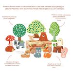 Set cu piese din lemn animale de padure, Orange Tree Toys fotografia produsului View 3 S