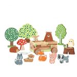 Set cu piese din lemn animale de padure, Orange Tree Toys fotografia produsului View 4 S