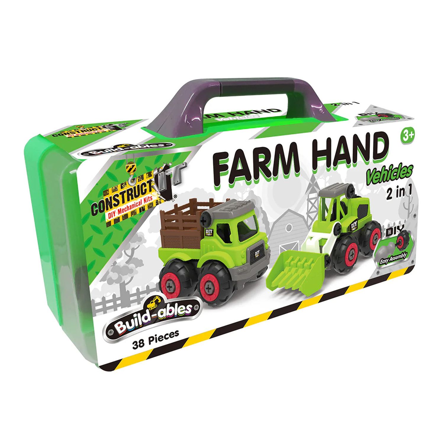 Kit STEM de construit Utilaje de ferma 2 in 1 fotografia produsului