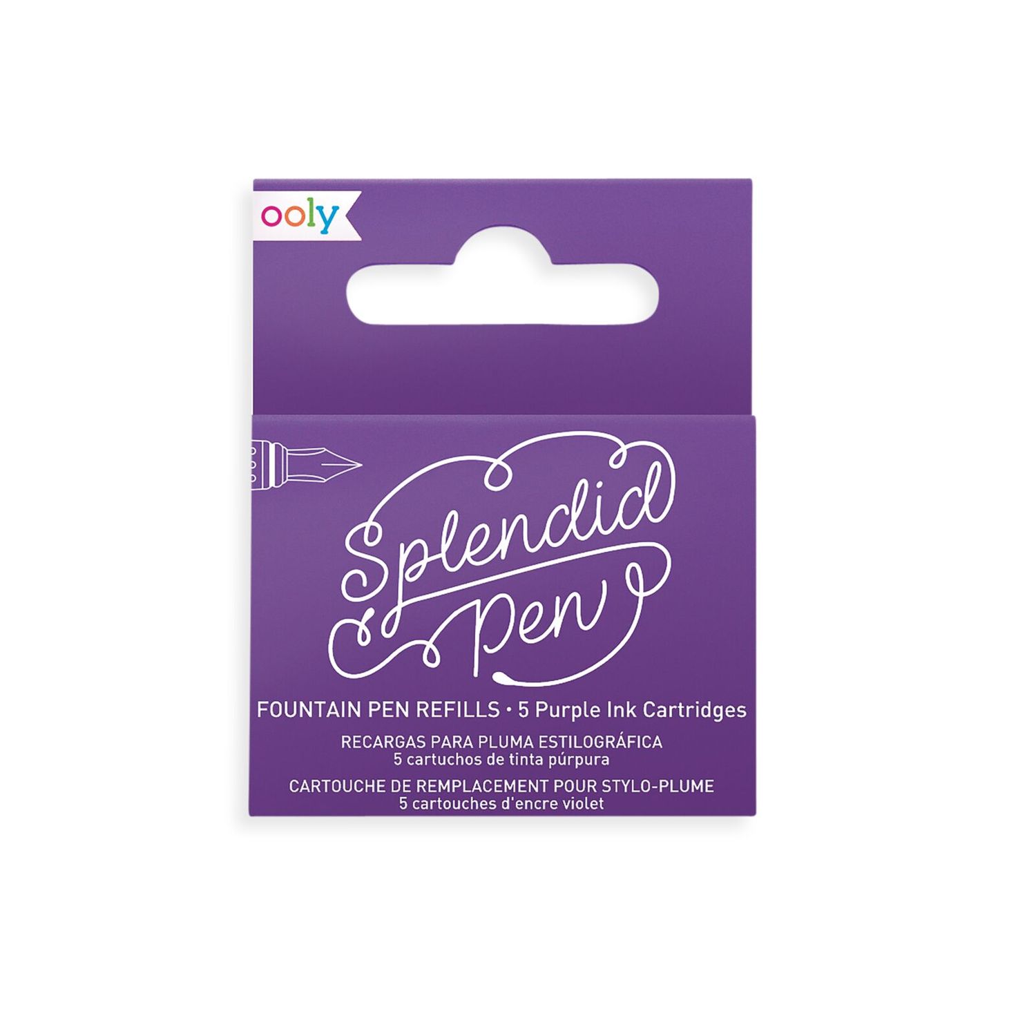Rezerve Splendid pentru stilouri - cerneala mov, set de 5 fotografia produsului
