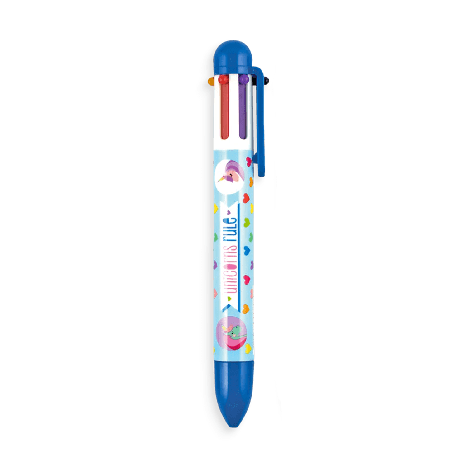 Pix multicolor cu 6 culori si mecanism retractabil Unicorni fotografia produsului View 4 L