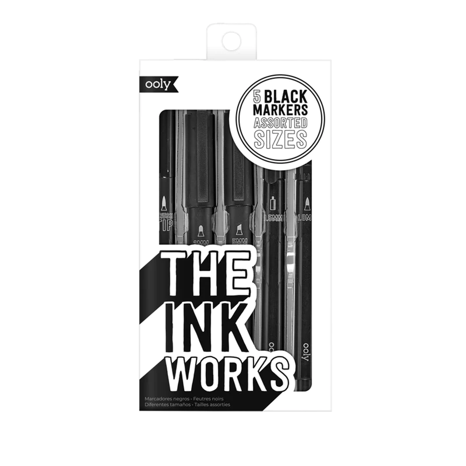 Markere negre The Ink Works - Set de 5 dimensiuni diferite fotografia produsului