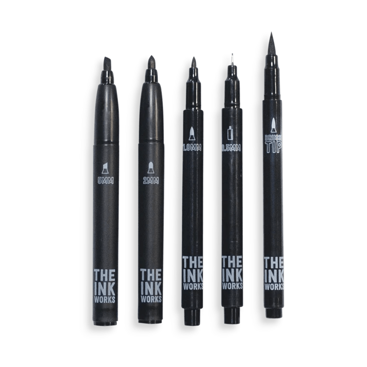 Markere negre The Ink Works - Set de 5 dimensiuni diferite fotografia produsului View 2 L