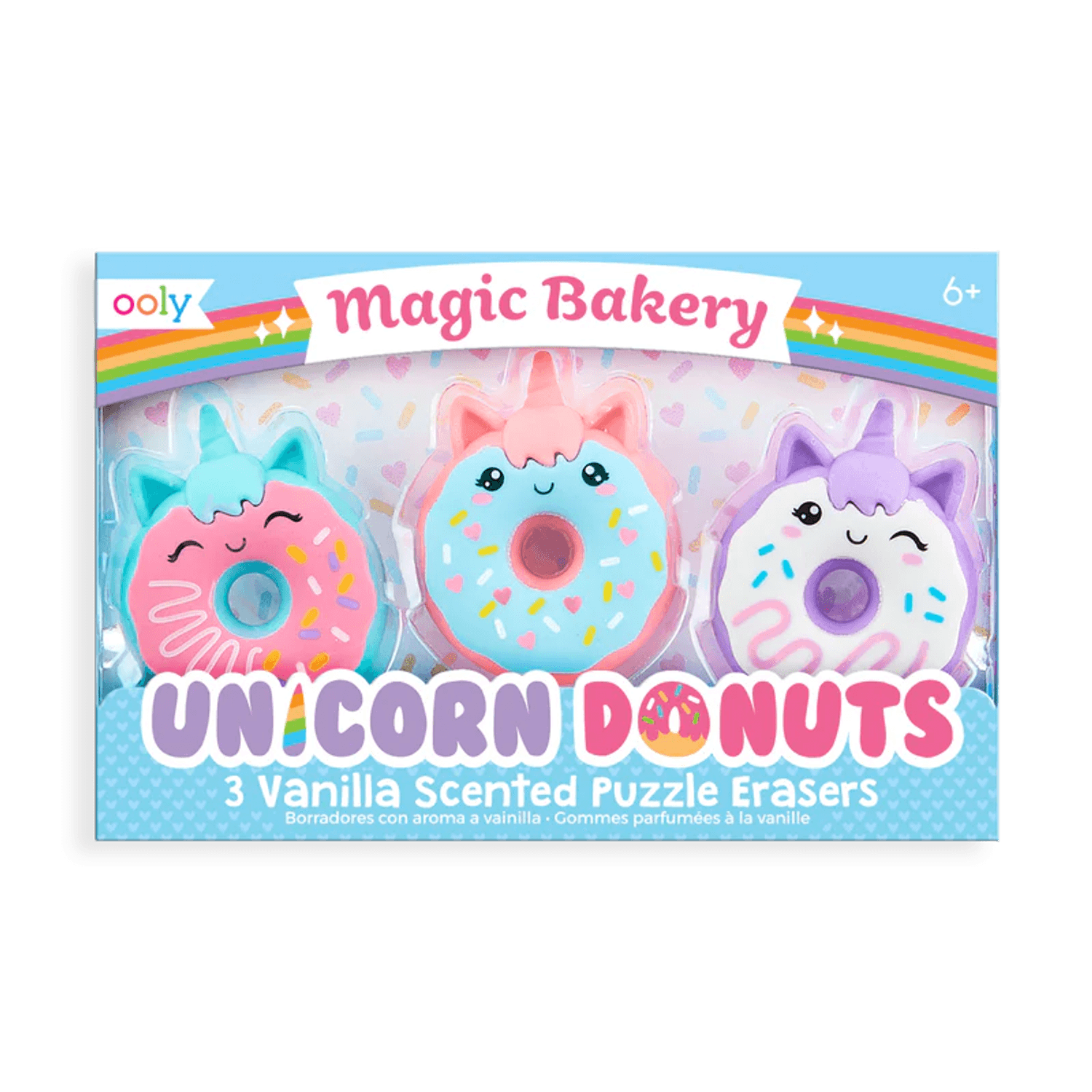 Radiere parfumate Unicorn Donuts - Set de 3 fotografia produsului