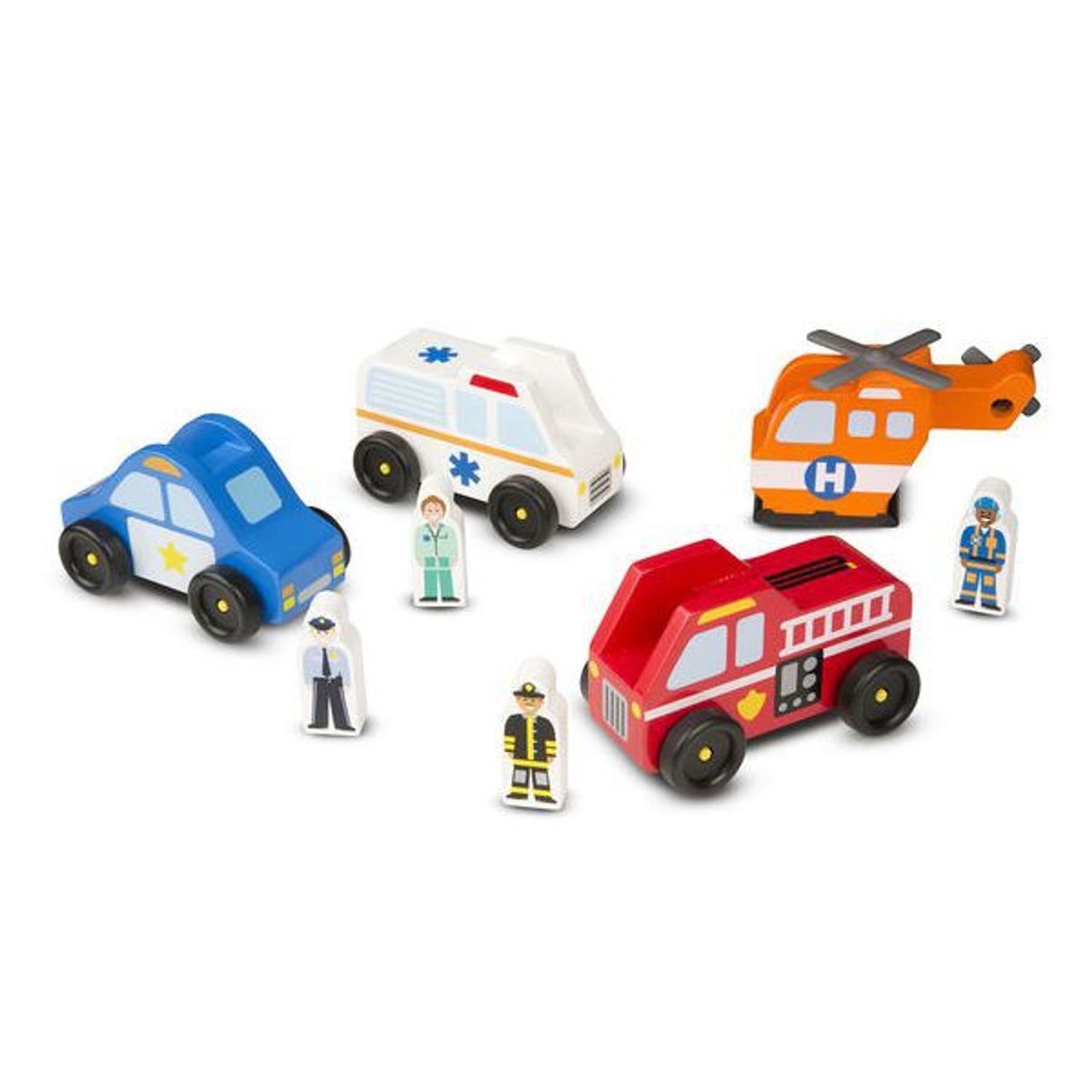Set de joaca din lemn Vehicule de interventie fotografia produsului