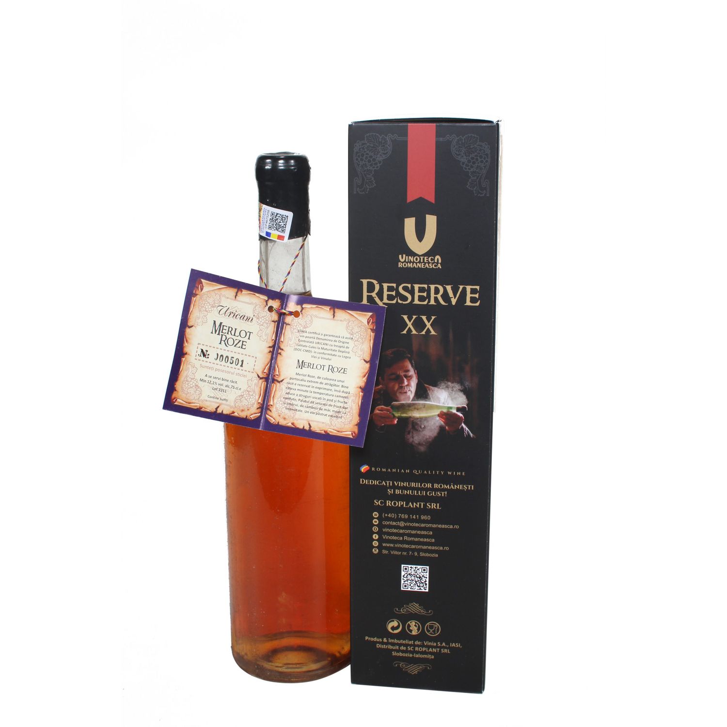 Merlot Roze &ndash; Uricani 1999 Demisec fotografia produsului View 3 L