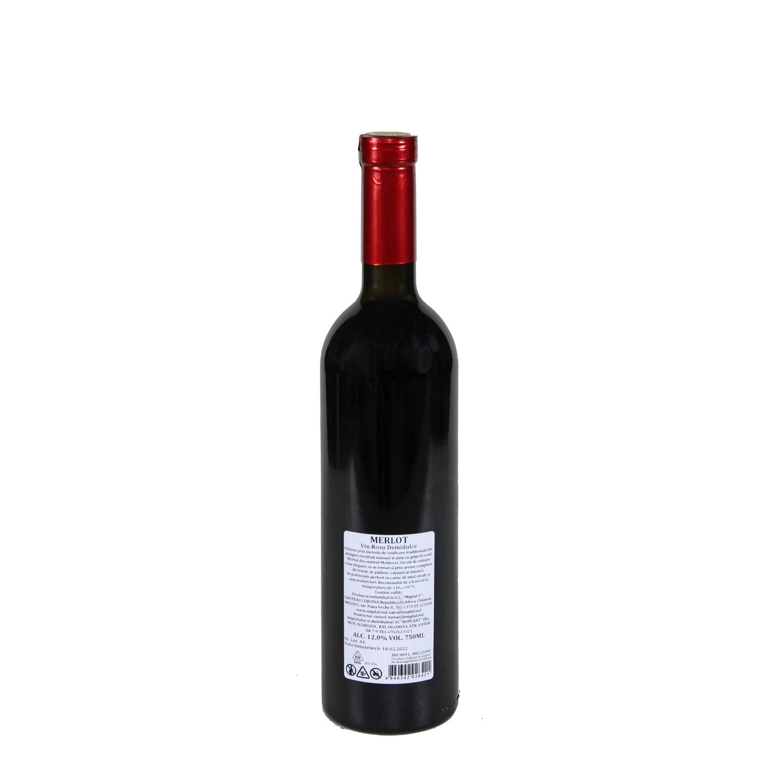 Merlot Rosu - 2018 Demidulce 12% fotografia produsului View 4 L
