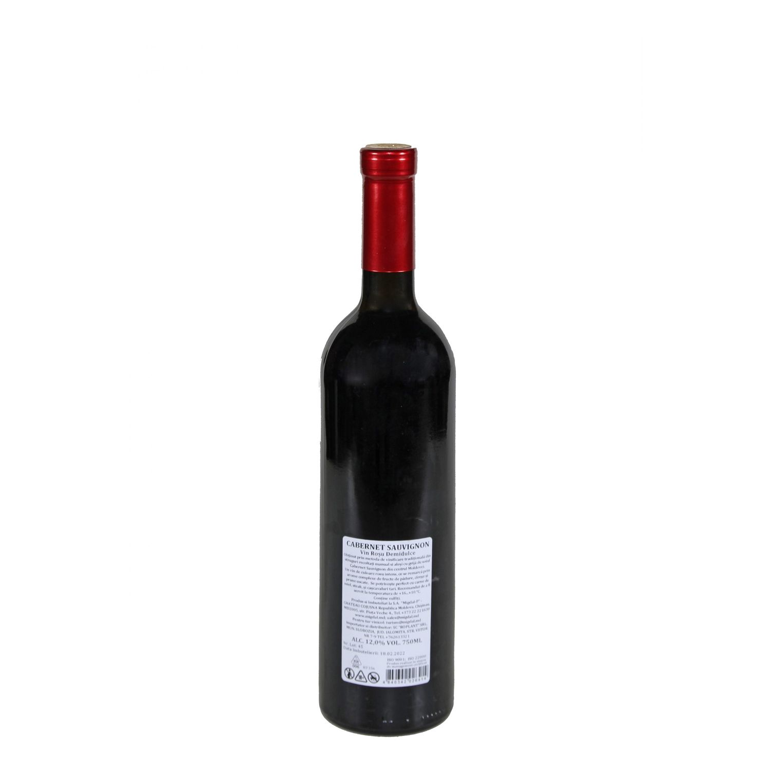 Cabernet Sauvignon Rosu - 2018 Demidulce 12% fotografia produsului View 3 L