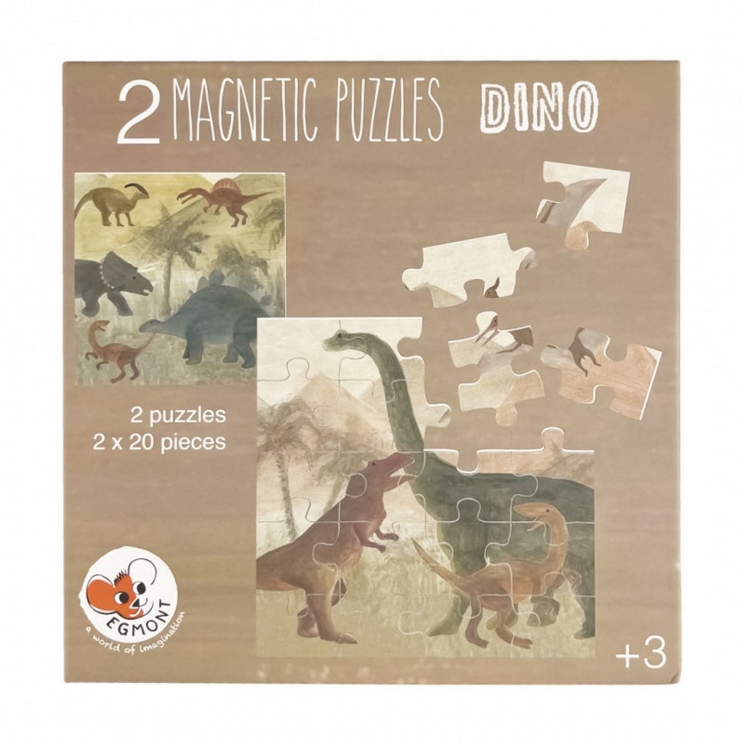Puzzle magnetic, Dino, Egmont Toys fotografia produsului