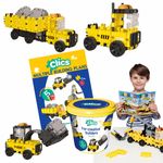 Set Clics de construit vehicule de constructie 5 in 1 fotografia produsului View 4 S