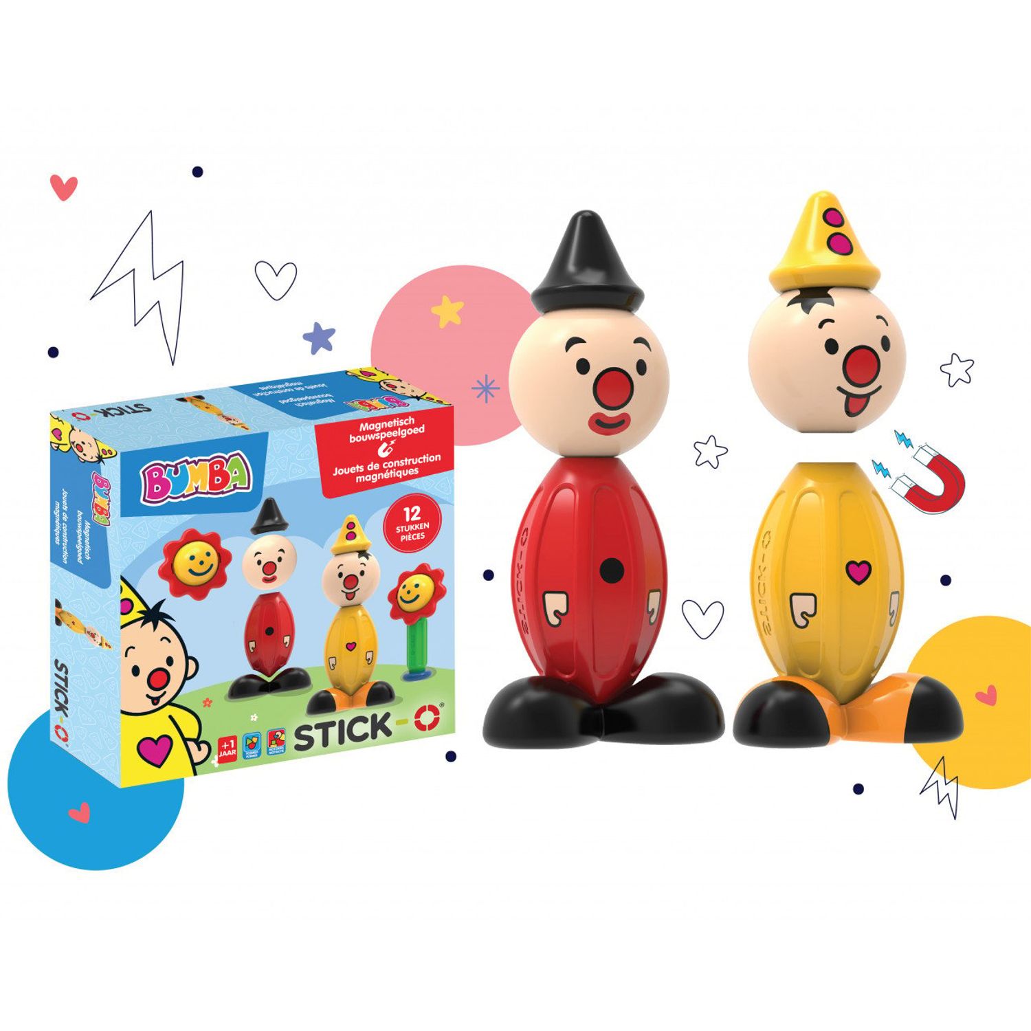 Joc de constructie magnetic Clicstoys Stick-O - Bumba fotografia produsului View 2 L