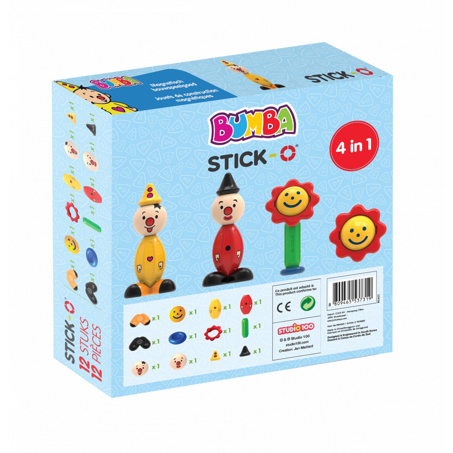 Joc de constructie magnetic Clicstoys Stick-O - Bumba fotografia produsului View 3 L