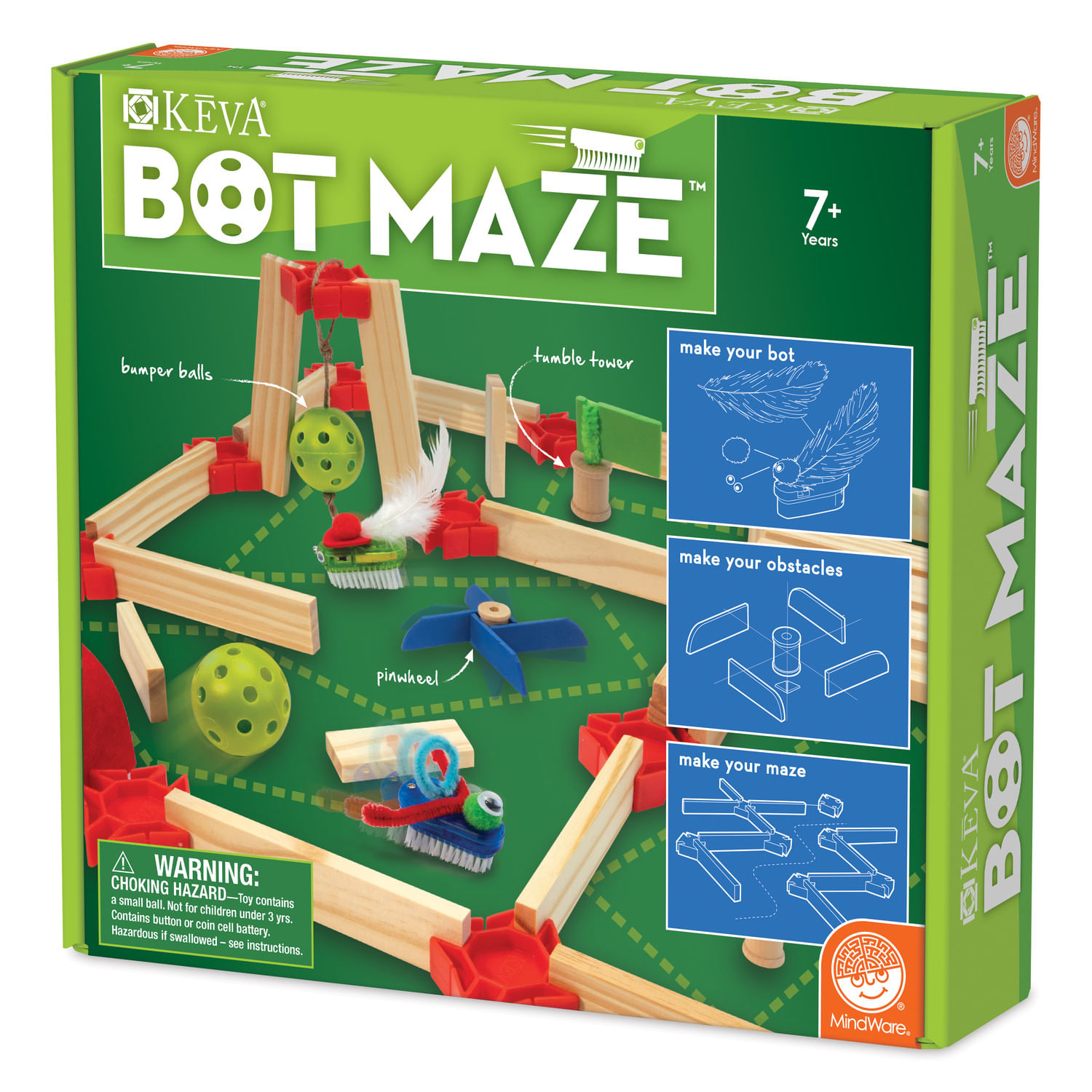 KEVA Maker Bot Maze, labirint cu piese de lemn si roboti motorizati fotografia produsului View 2 L