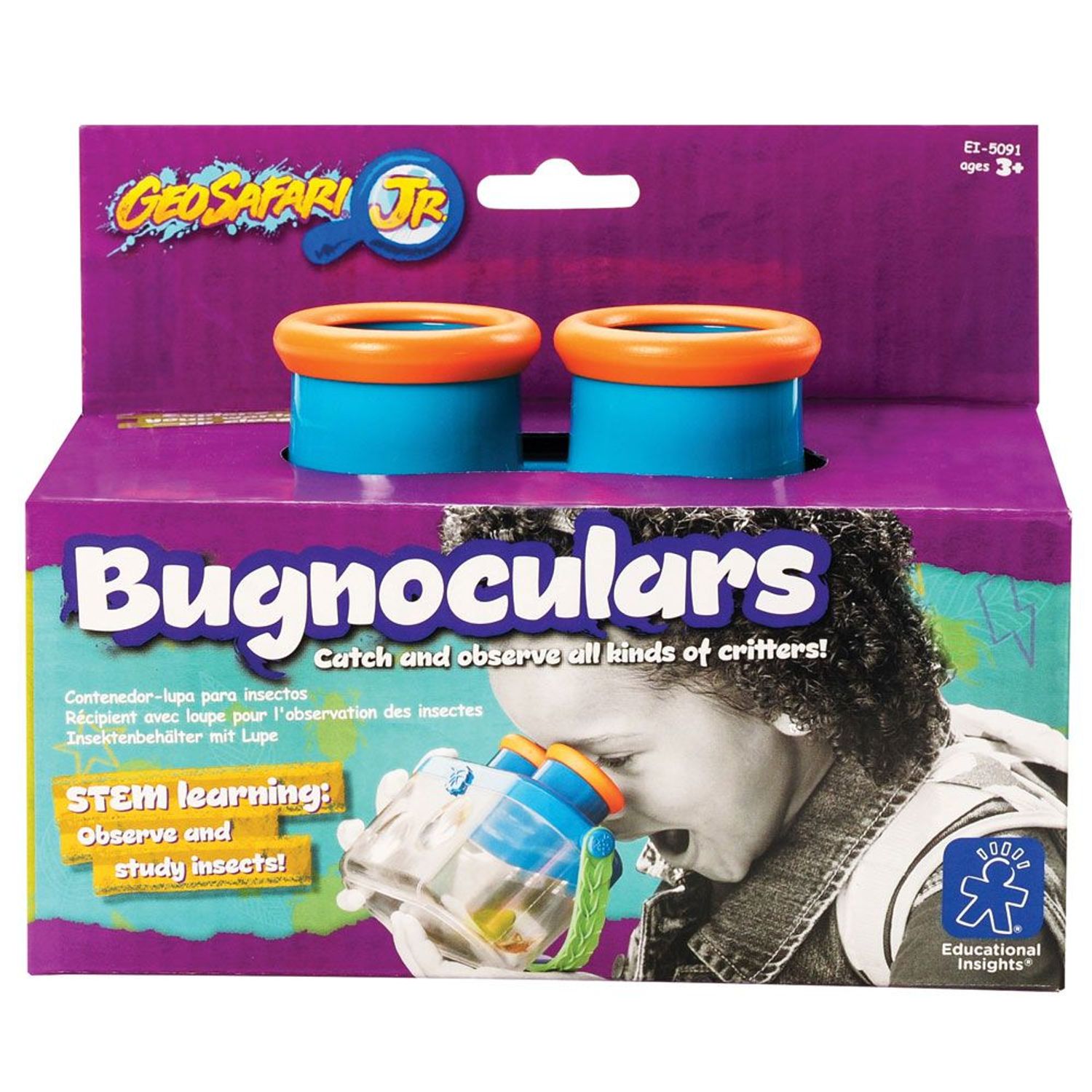Studiaza insectele - Bugnoculars - recipient cu vizor si lupa fotografia produsului View 3 L