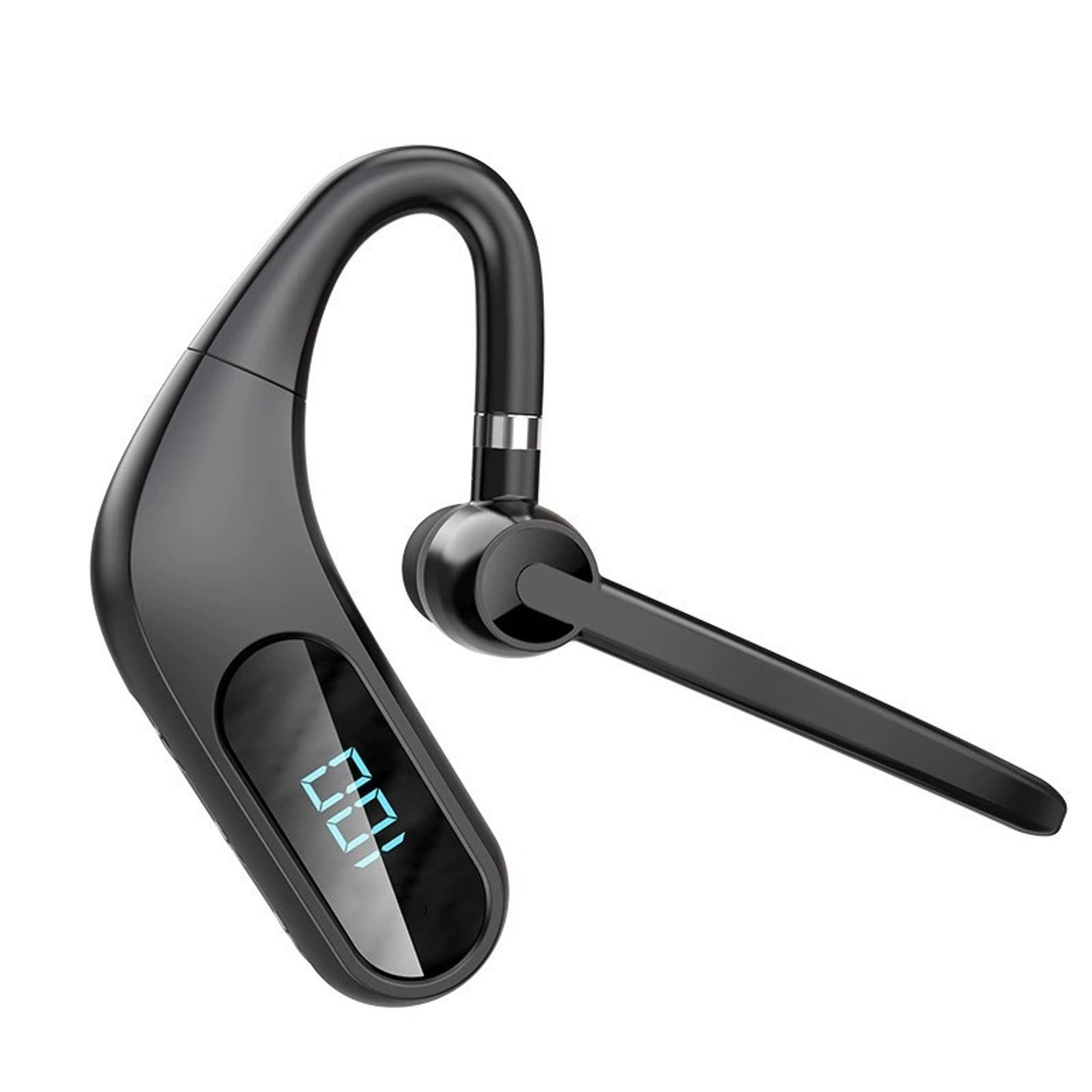 Casca Bluetooth Wireless MRG MKJ12 , Bluetooth 5.0, Handsfree, LCD, Negru fotografia produsului