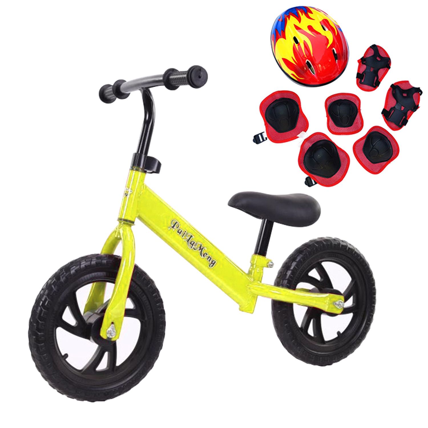 Bicicleta echilibru fara pedale pentru incepatori,  2-5 ani, Galben, Echipament fotografia produsului