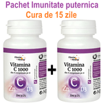 Pachet Vitamina C1000 Zinc D3 2x60cp - DACIA PLANT fotografia produsului