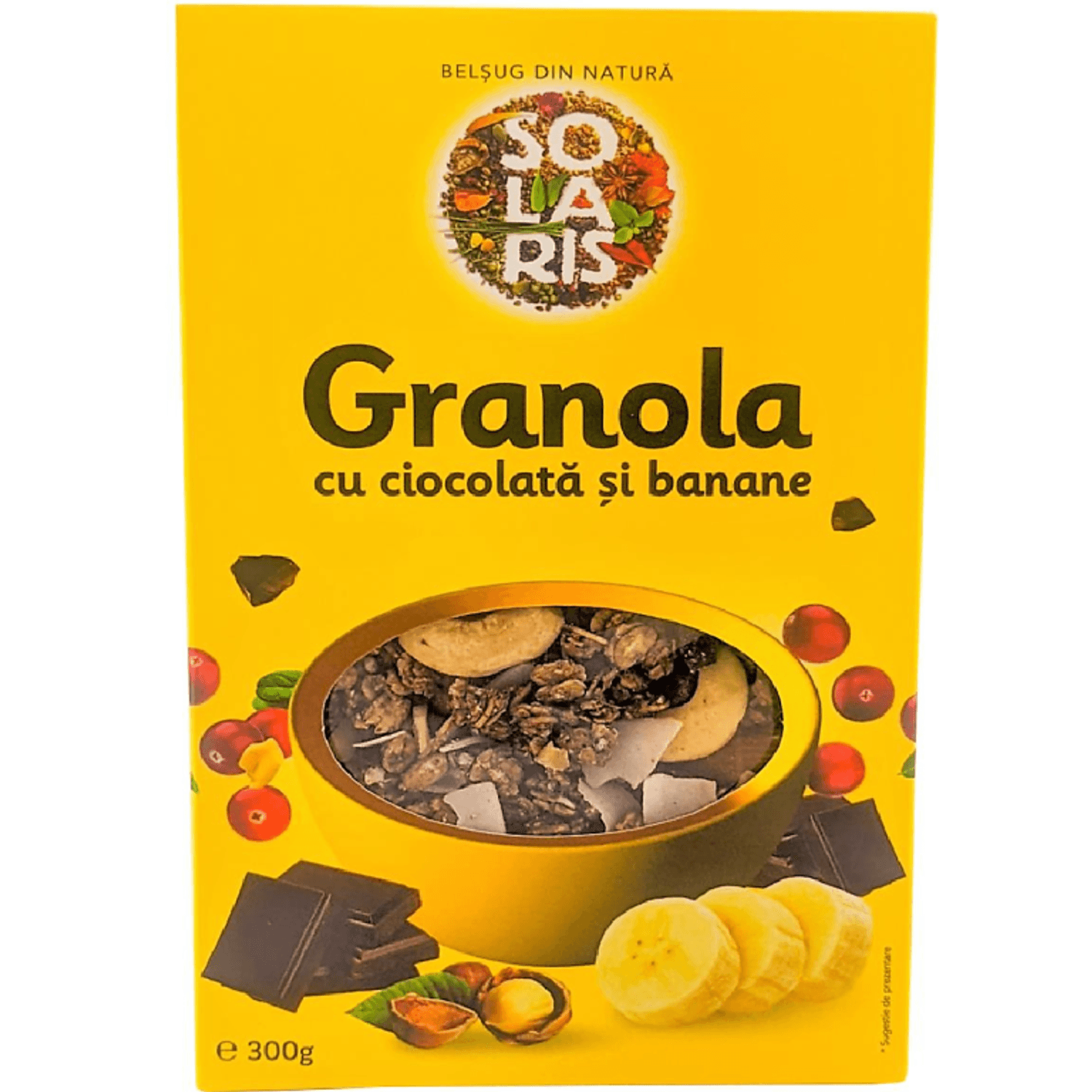 Granola ciocolata banane 300g - SOLARIS fotografia produsului