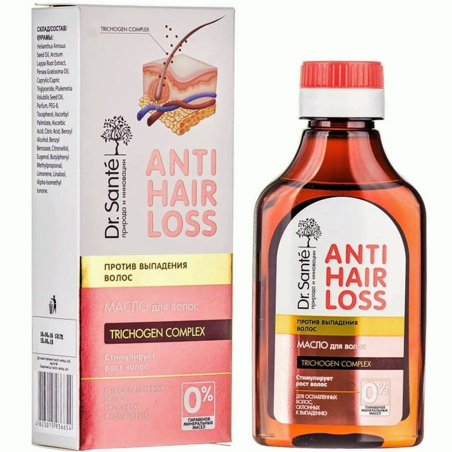 Ulei par anticadere stimulare crestere Trichogen Complex 100ml - DR SANTE fotografia produsului