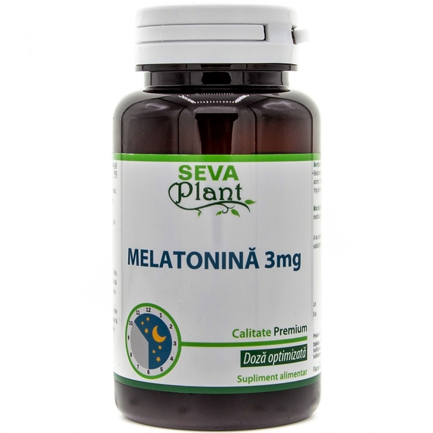 Melatonina 3mg 30cps - SEVA PLANT fotografia produsului