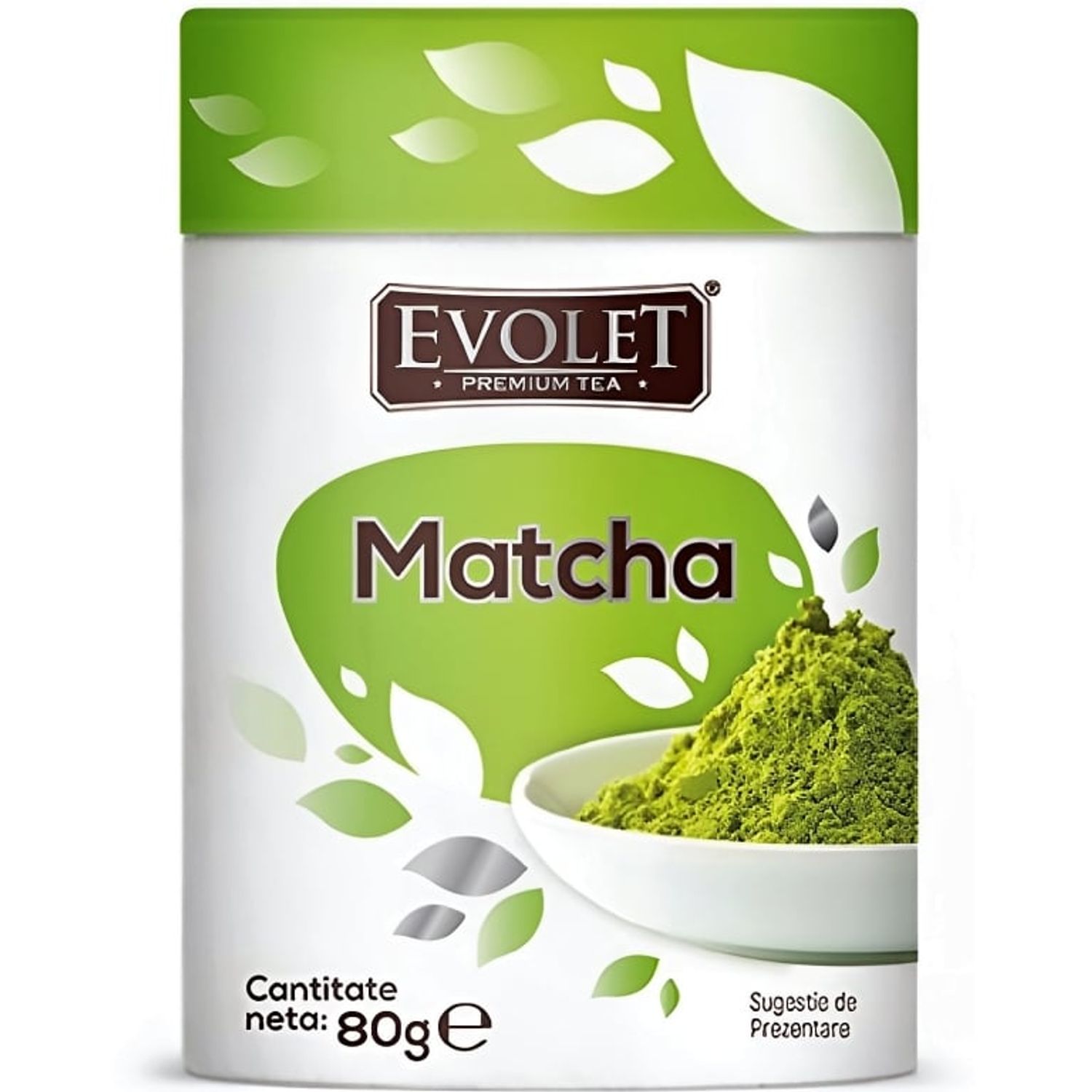 Ceai verde matcha pulbere Premium 80g - EVOLET fotografia produsului