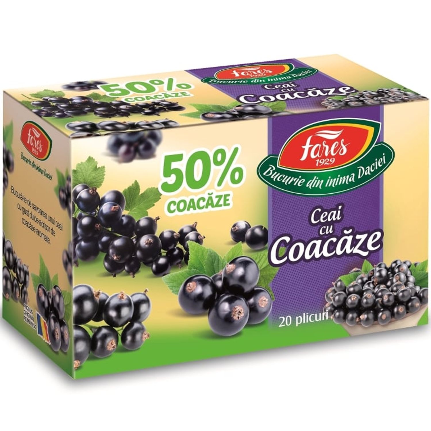Ceai cu coacaze 50% 20dz - FARES fotografia produsului