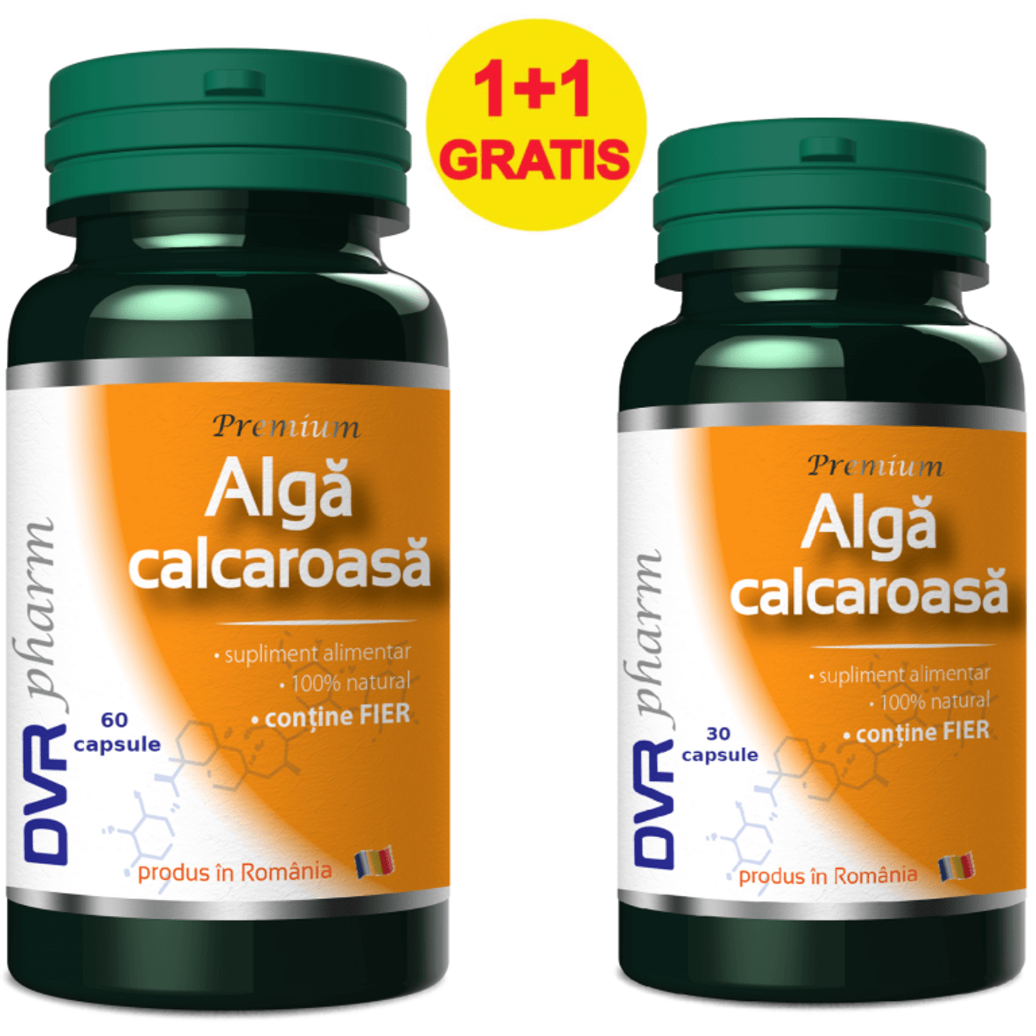 Pachet Alga calcaroasa 60+30cps - DVR PHARM fotografia produsului