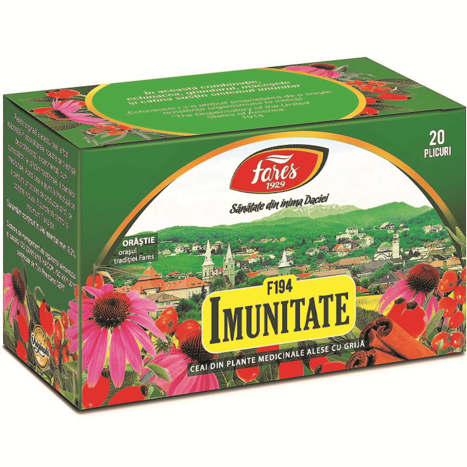 Ceai medicinal imunitate 20dz - FARES fotografia produsului