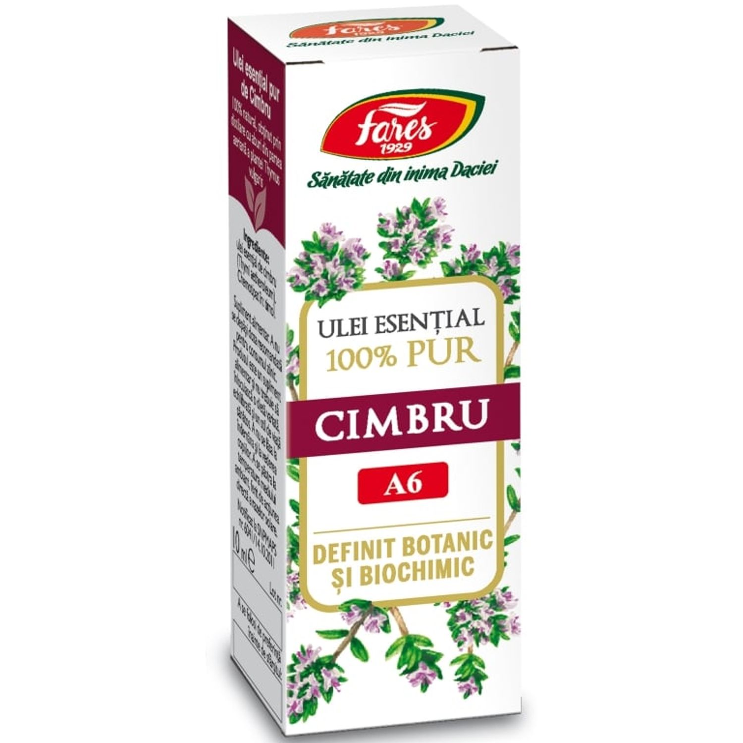 Ulei esential cimbru 100% pur 10ml - FARES fotografia produsului