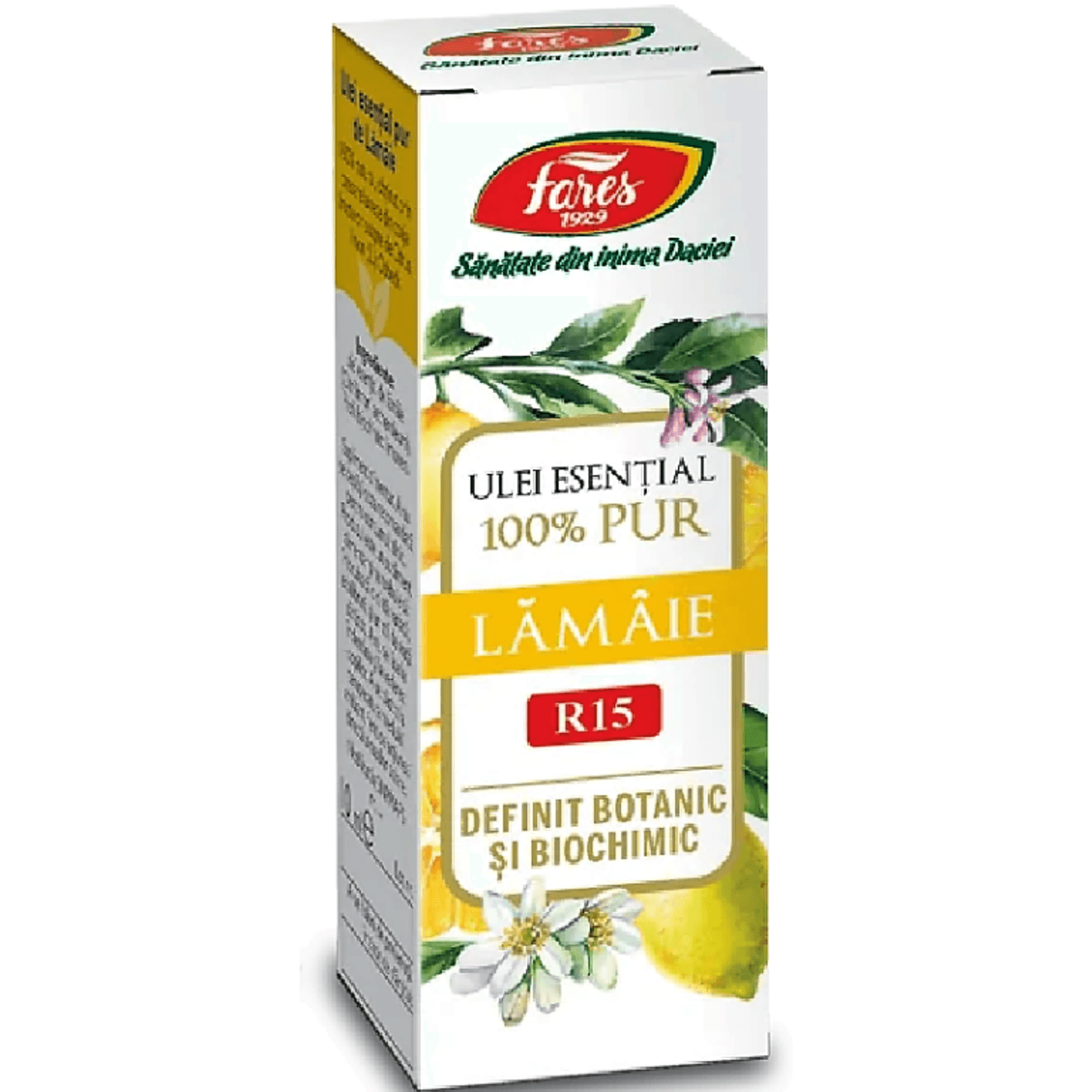 Ulei esential lamaie 100% pur 10ml - FARES fotografia produsului