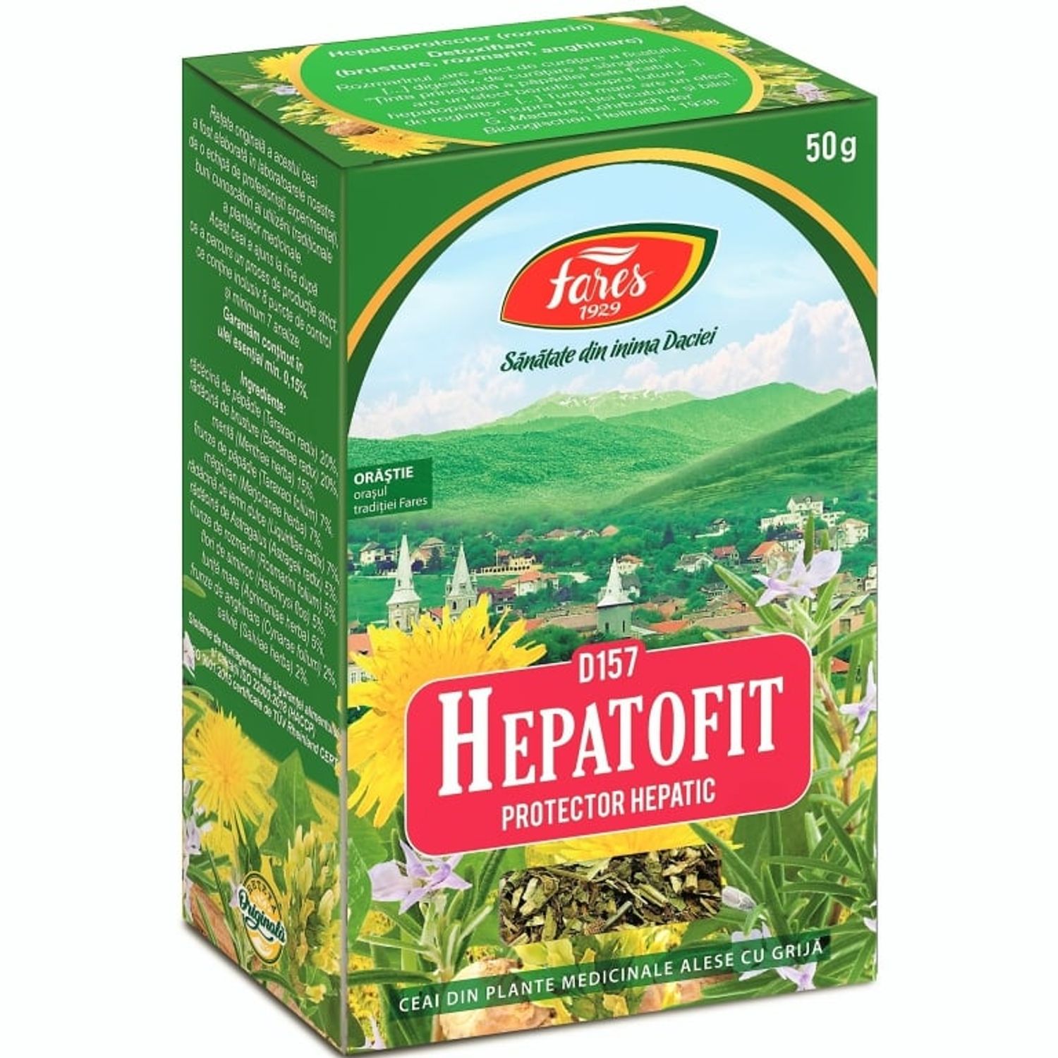 Ceai medicinal Hepatofit [protector hepatic] 50g - FARES fotografia produsului