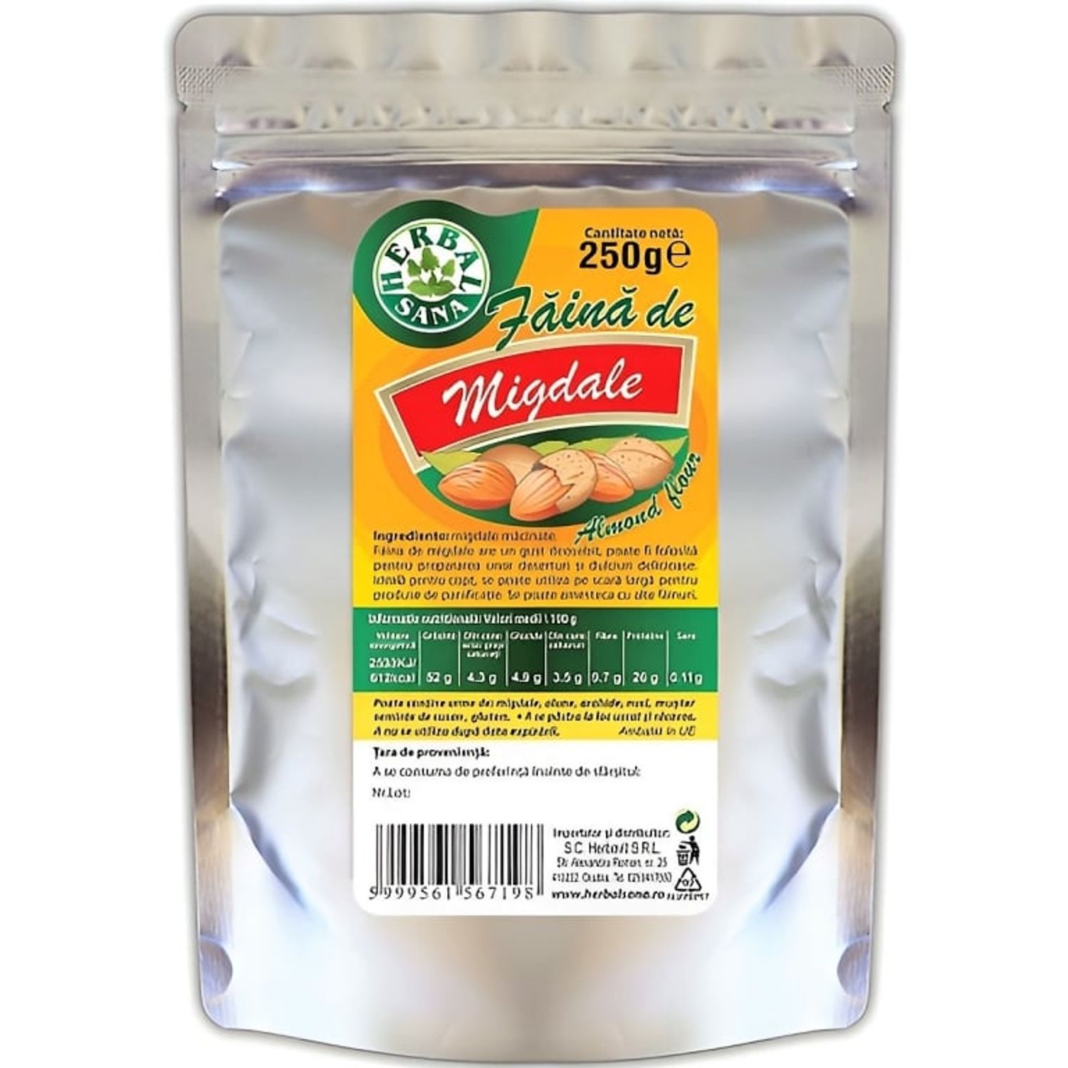 Faina migdale decojite 250g - HERBAL SANA fotografia produsului