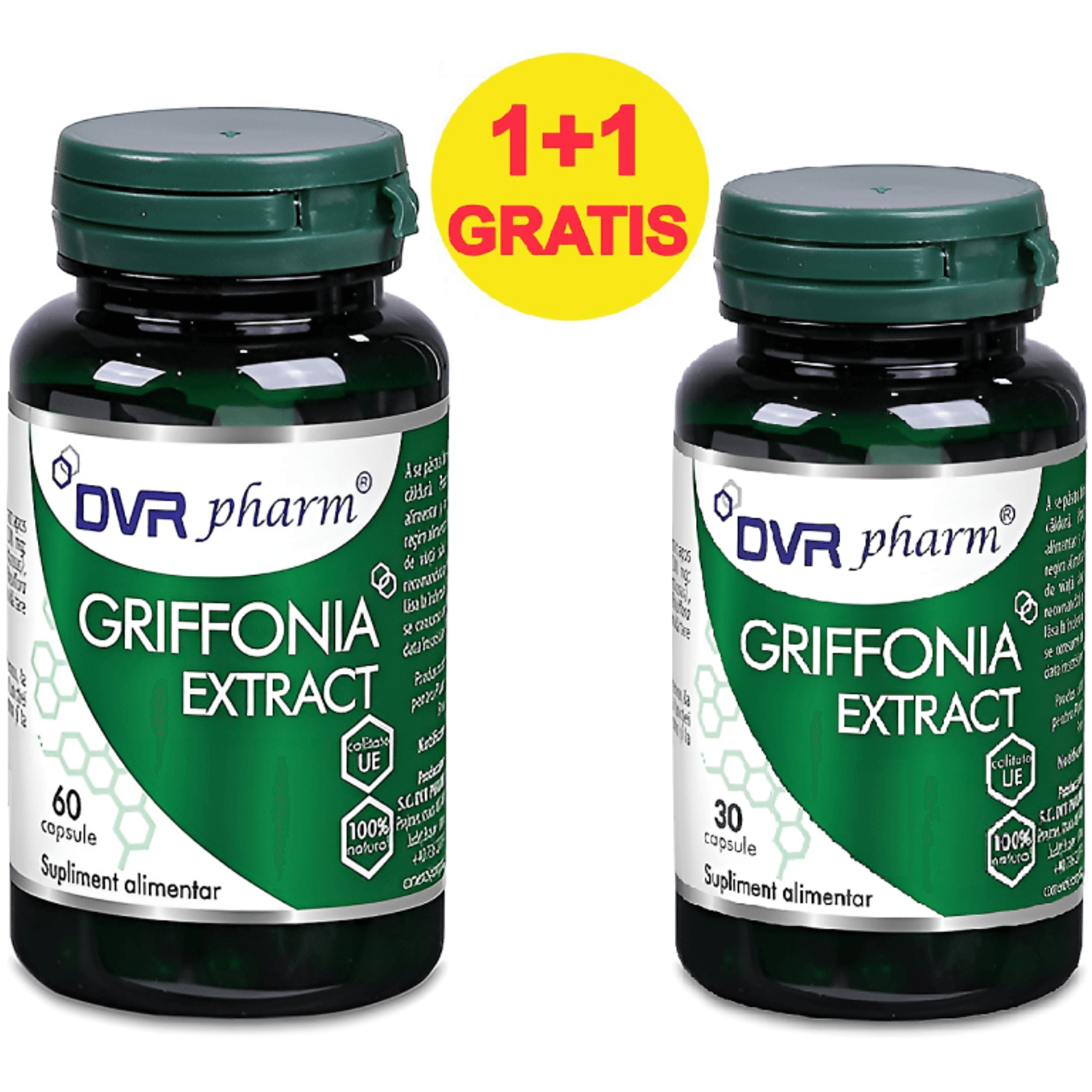 Pachet Griffonia extract 5 HTP 60+30cps - DVR PHARM fotografia produsului