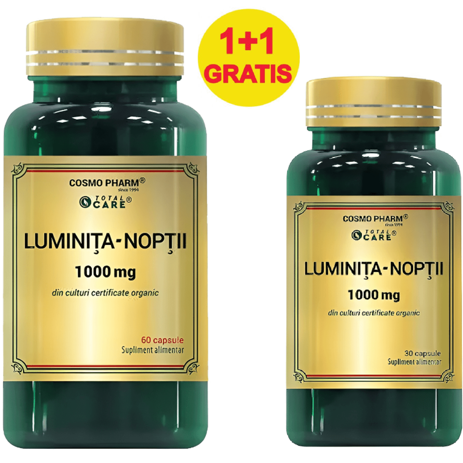 Pachet Luminita noptii 1000mg 60+30cps - COSMO PHARM fotografia produsului