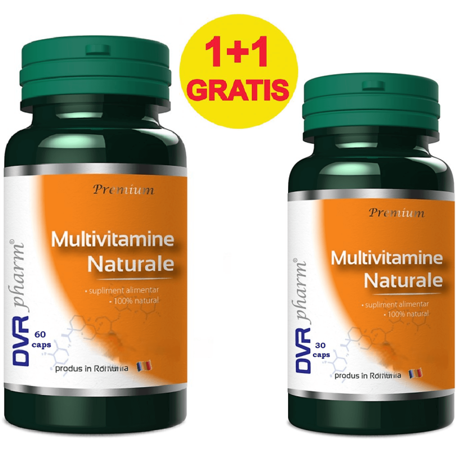 Pachet Multivitamine naturale 60+30cps - DVR PHARM fotografia produsului