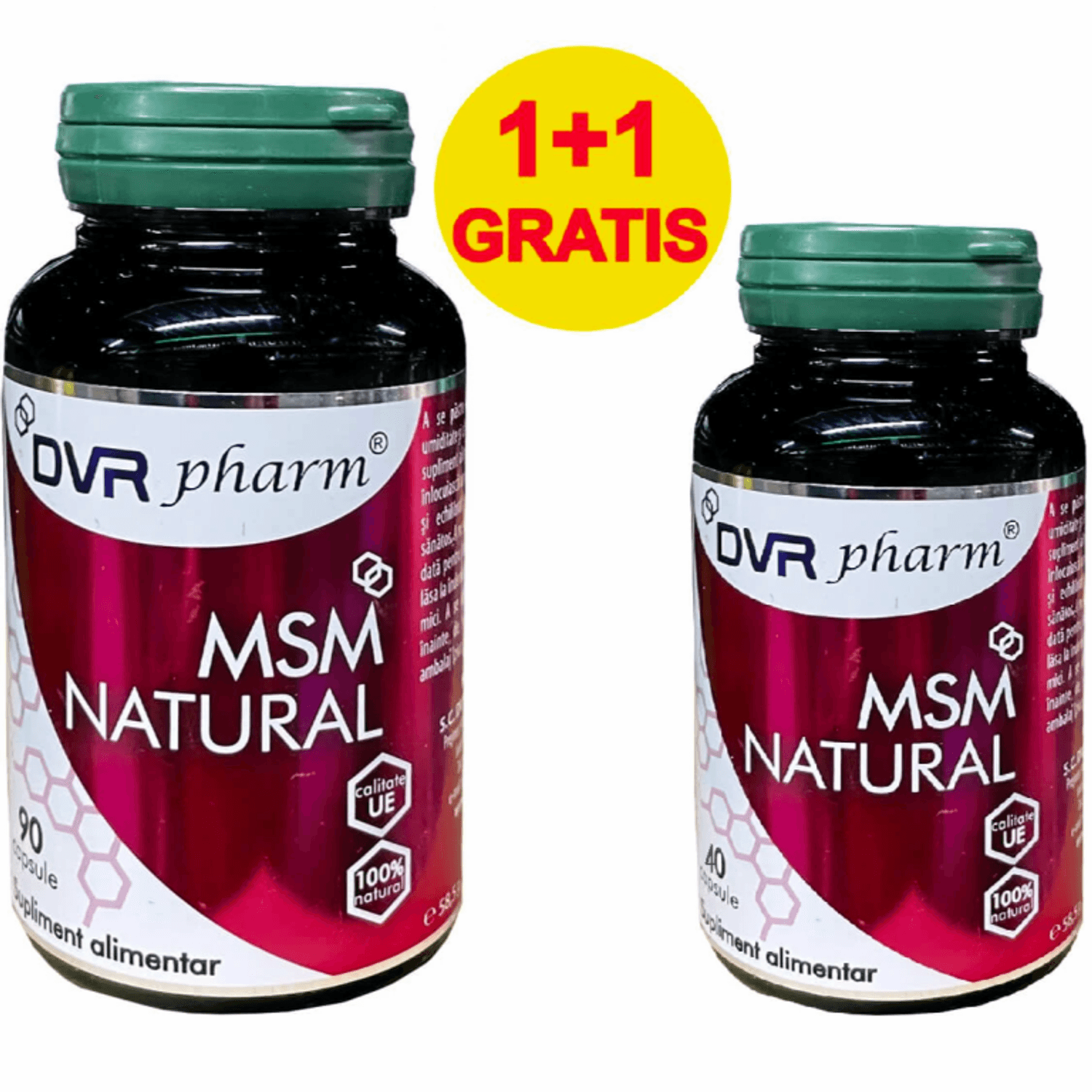 Pachet MSM natural 90+40cps - DVR PHARM fotografia produsului