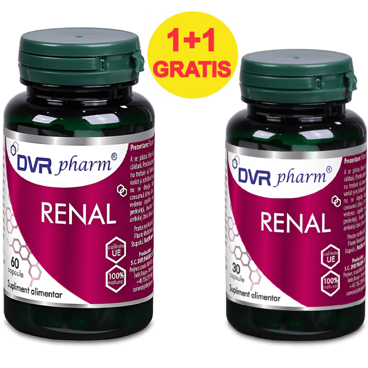 Pachet Renal 60+30cps - DVR PHARM fotografia produsului