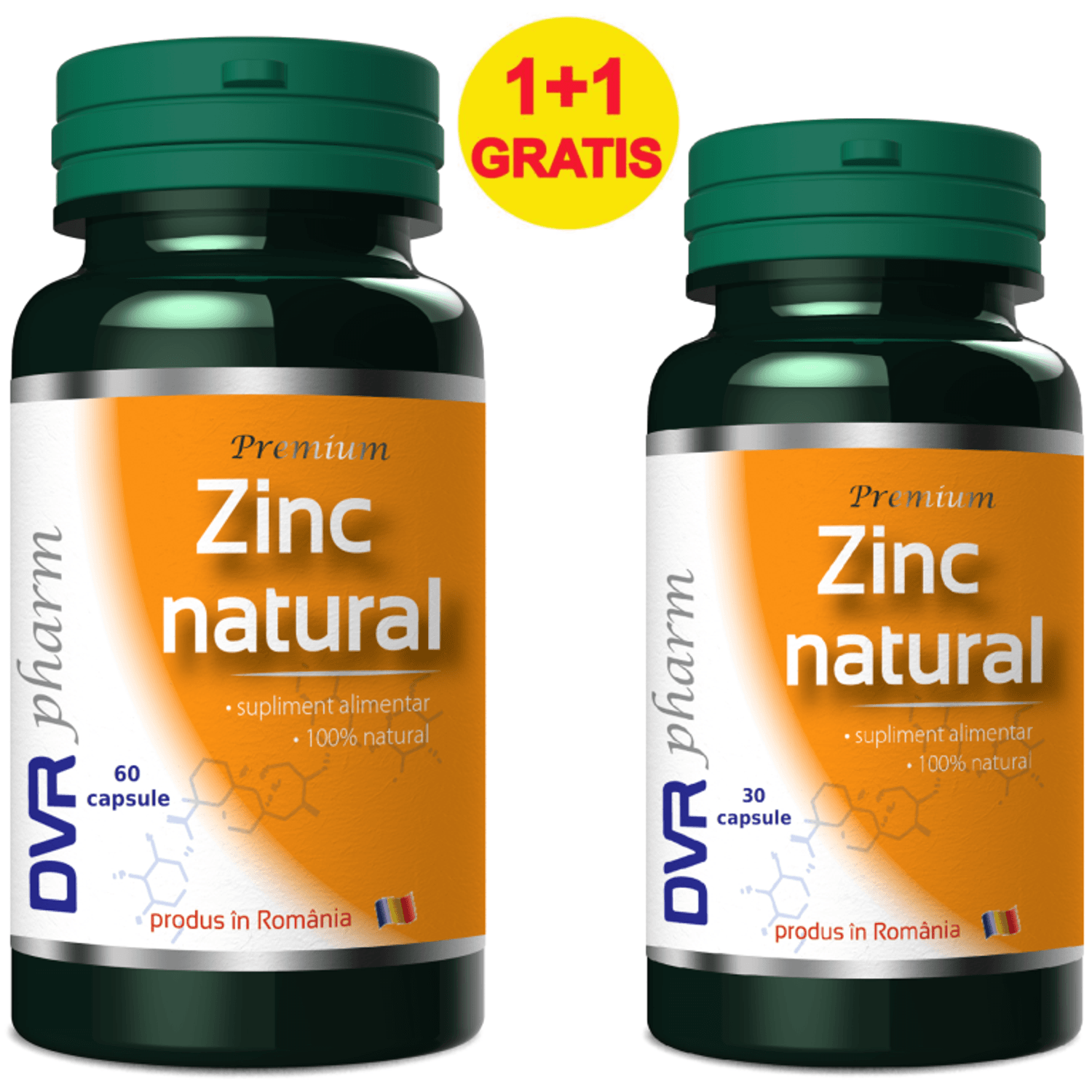 Pachet Zinc natural 60+30cps - DVR PHARM fotografia produsului