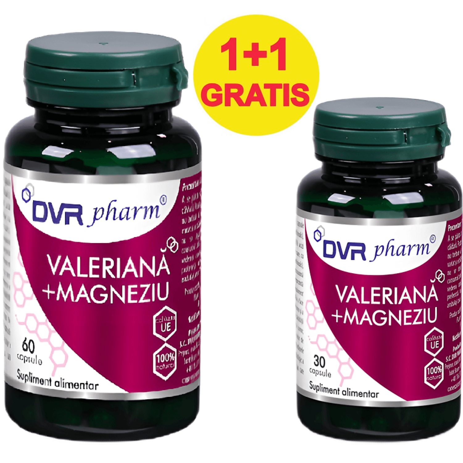 Pachet Valeriana Magneziu 60+30cps - DVR PHARM fotografia produsului