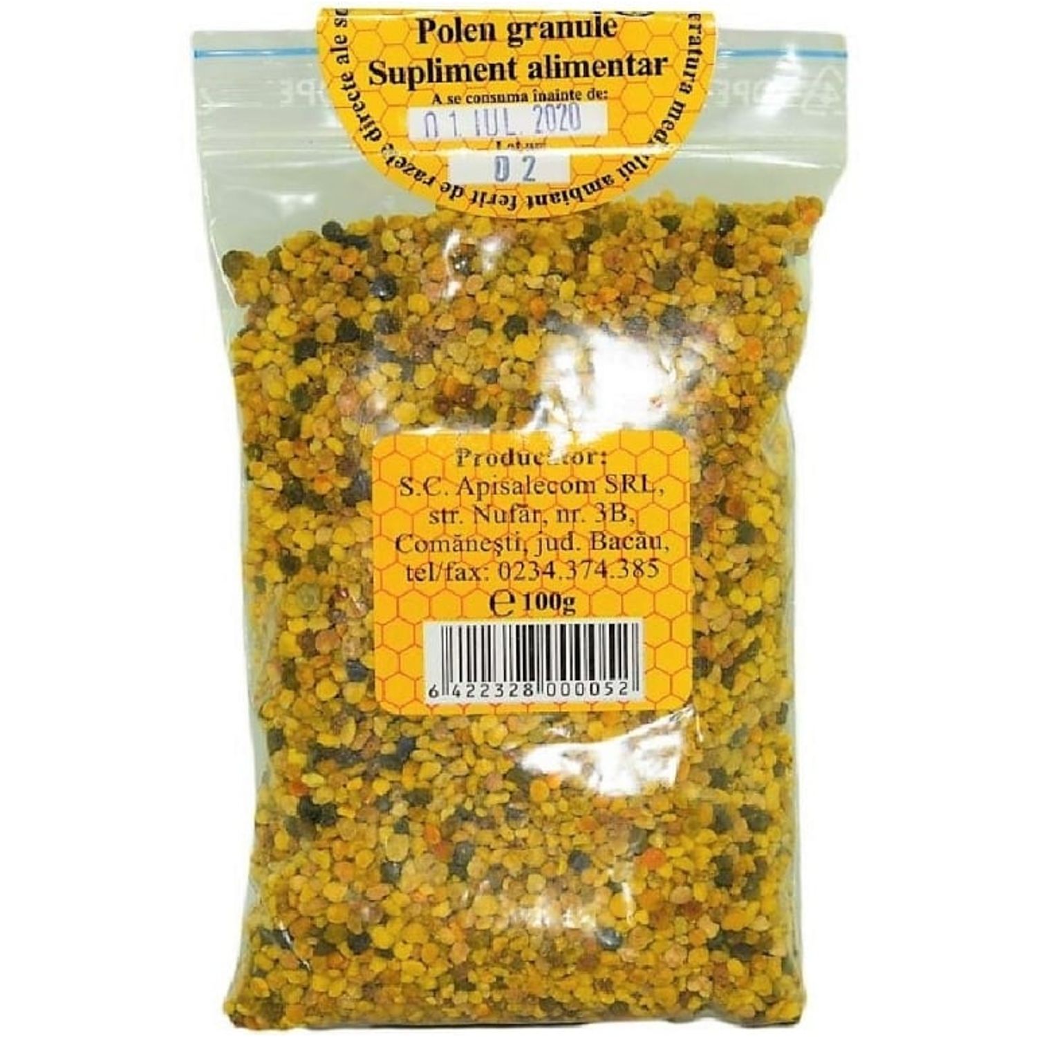 Polen uscat granule 100g - APISALECOM fotografia produsului