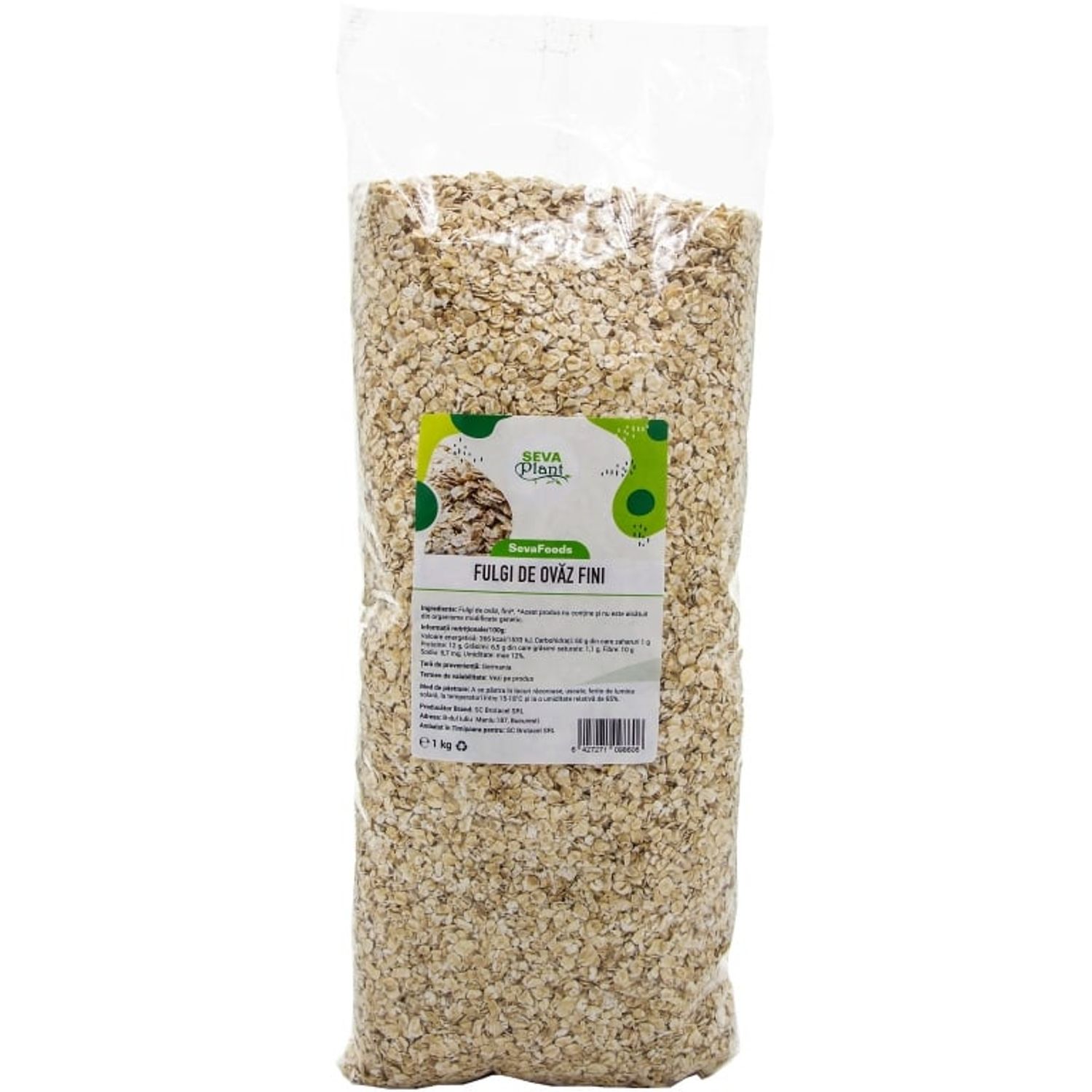 Fulgi ovaz fini 1kg - SEVA FOOD fotografia produsului