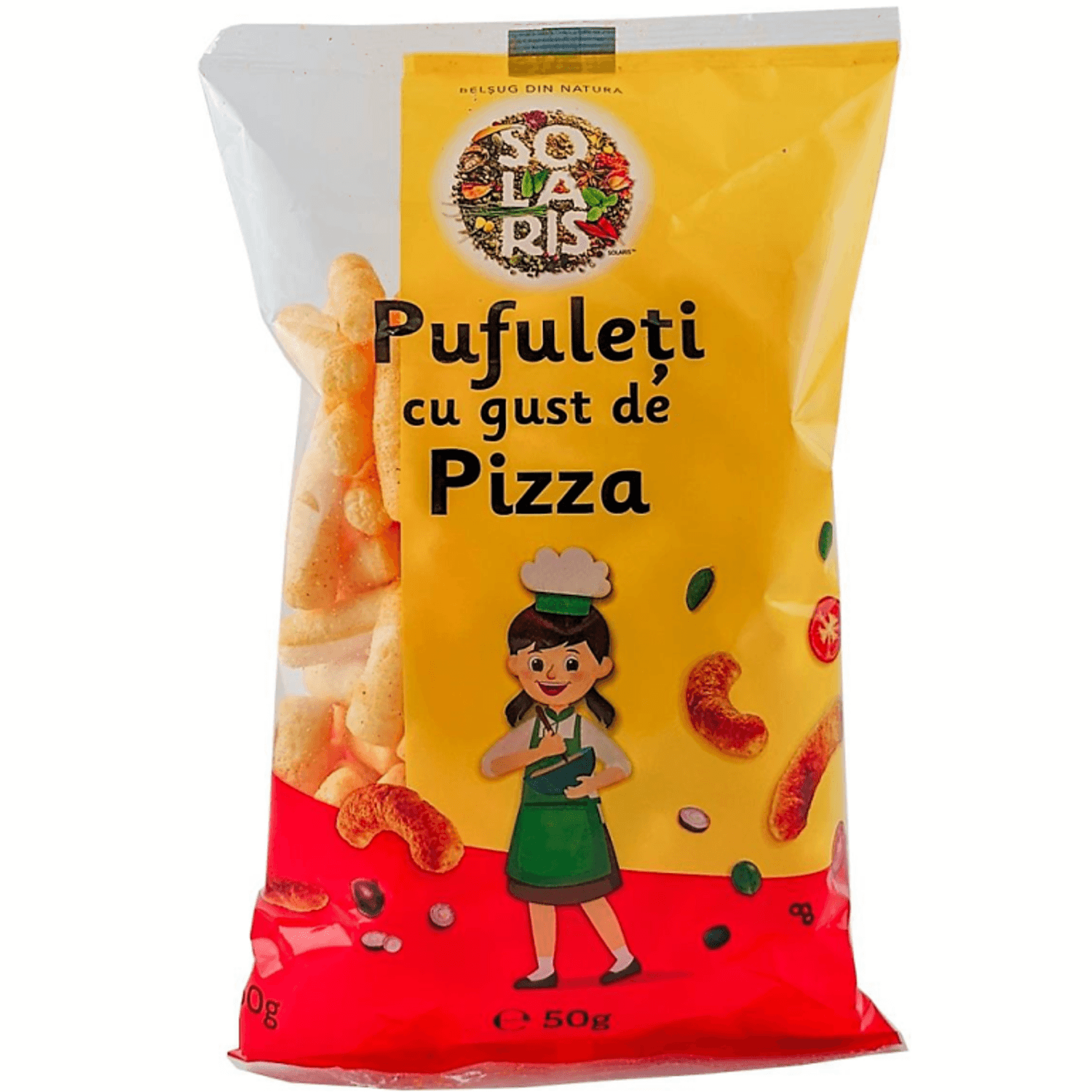Pufuleti porumb gust pizza 50g - SOLARIS fotografia produsului