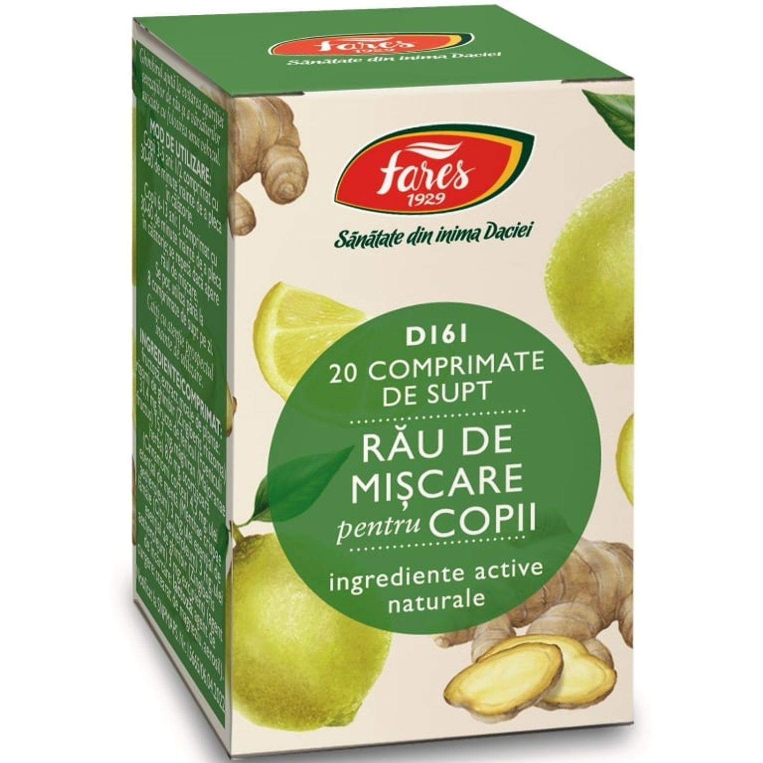 Rau de Miscare copii comprimate supt 20cp - FARES fotografia produsului