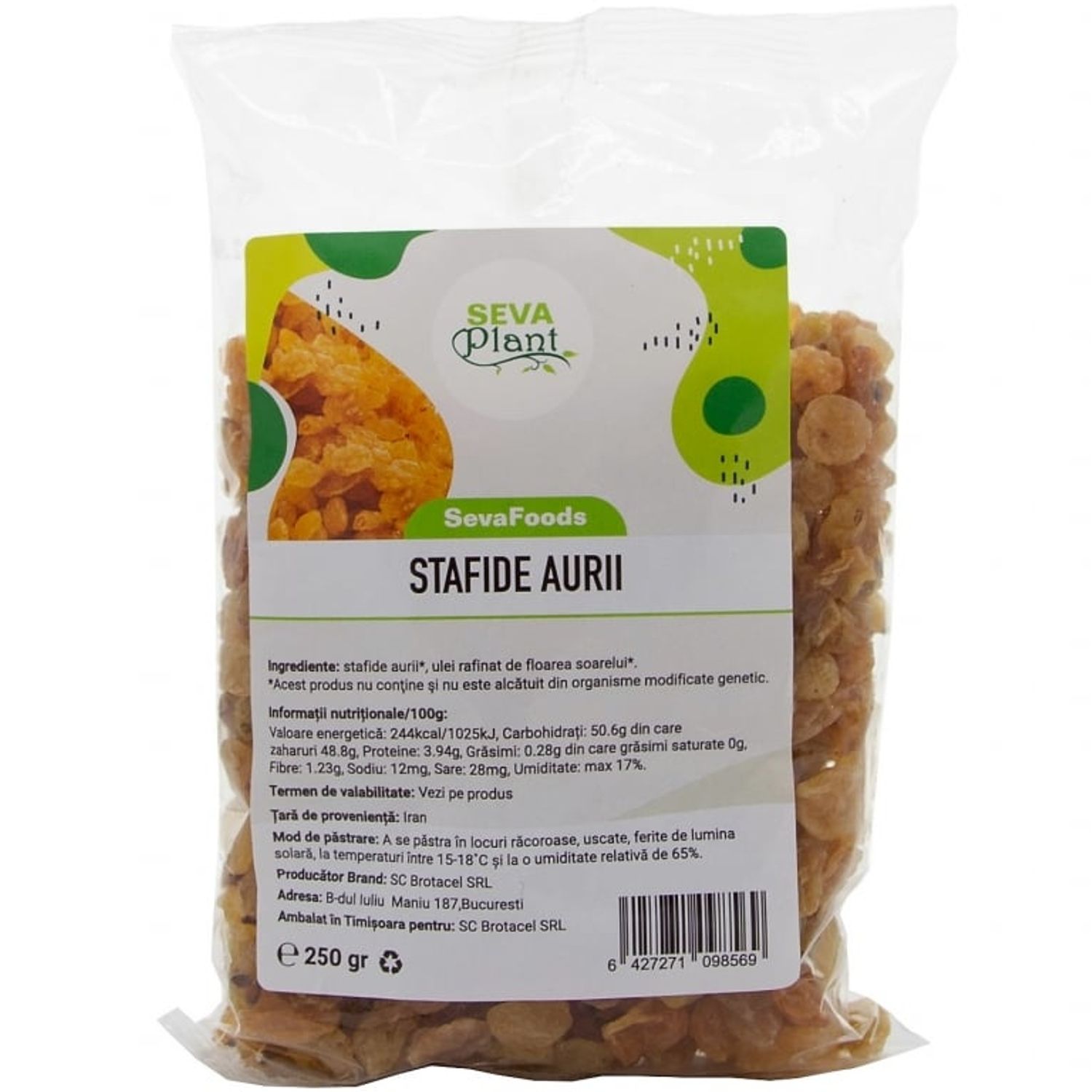 Stafide aurii 250g - SEVA FOOD fotografia produsului