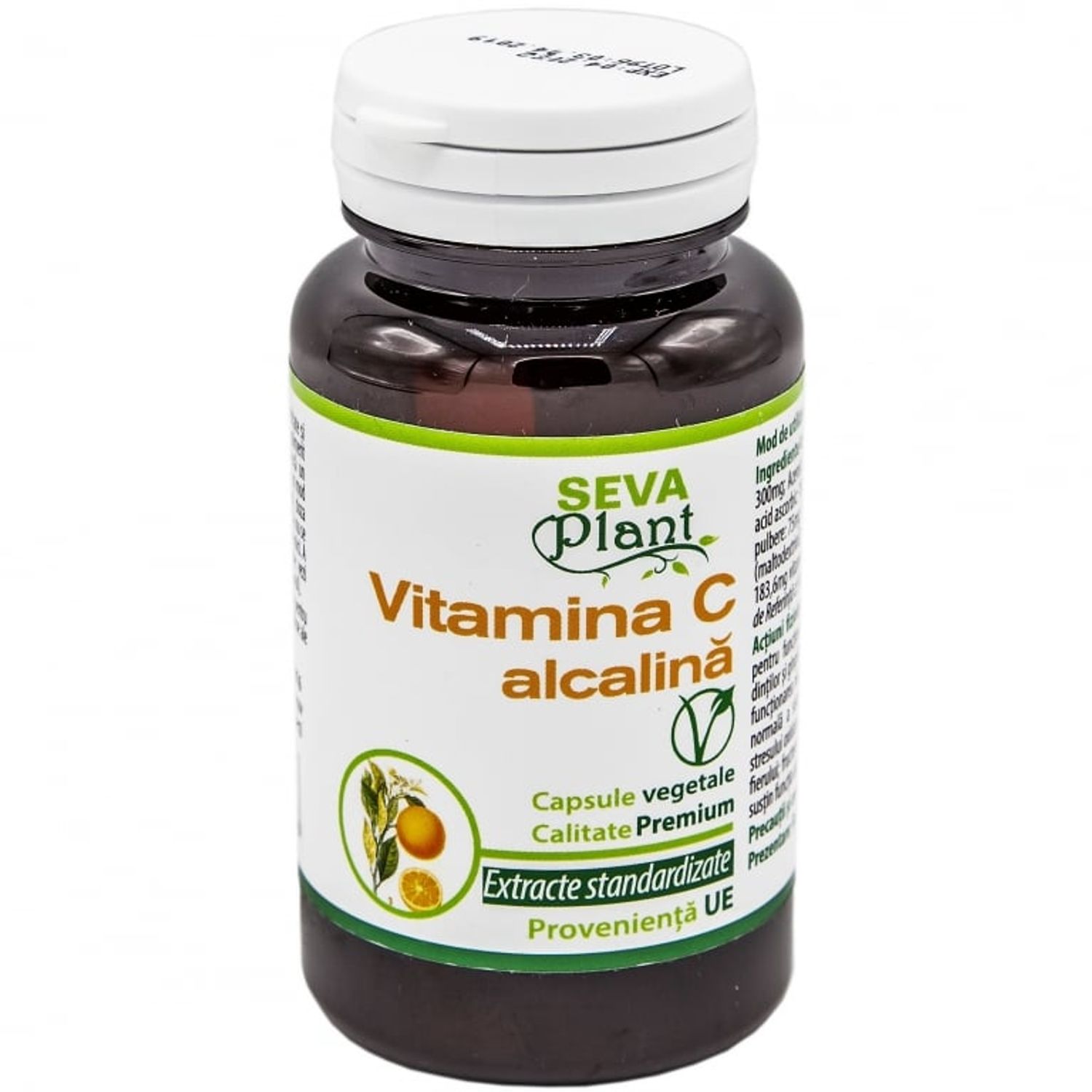 Vitamina C alcalina 60cps - SEVA PLANT fotografia produsului