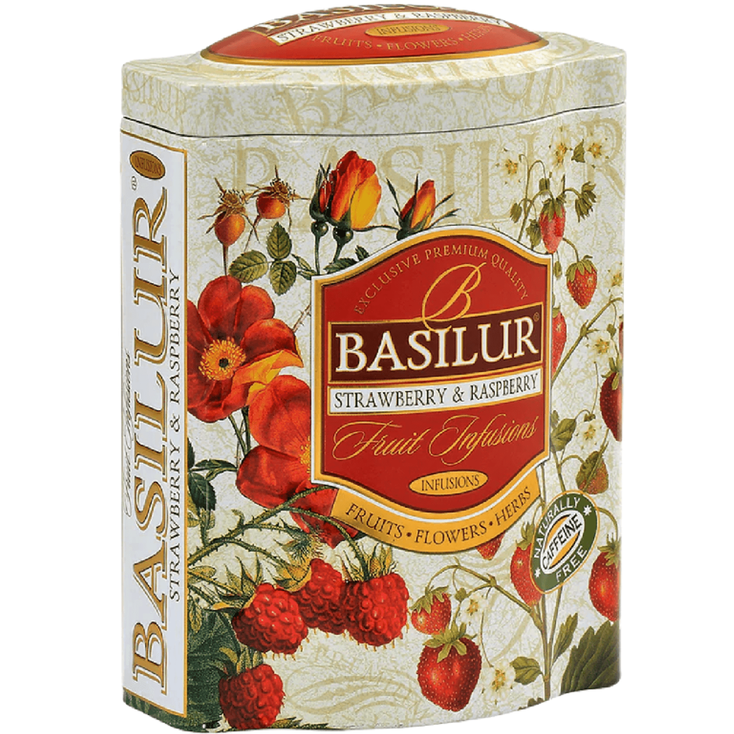 Ceai Fruit Infusions capsuni zmeura cutie 100g - BASILUR fotografia produsului