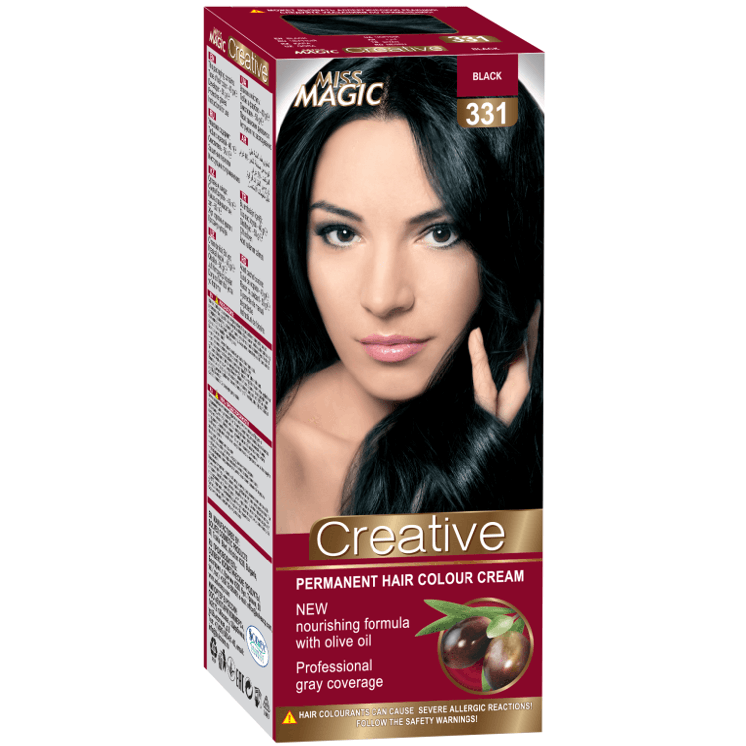 Vopsea par nr331 negru 90g - MISS MAGIC CREATIVE fotografia produsului