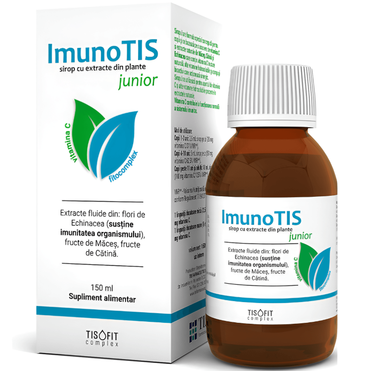 Sirop fitocomplex ImunoTis junior TisoFit 150ml - TIS fotografia produsului