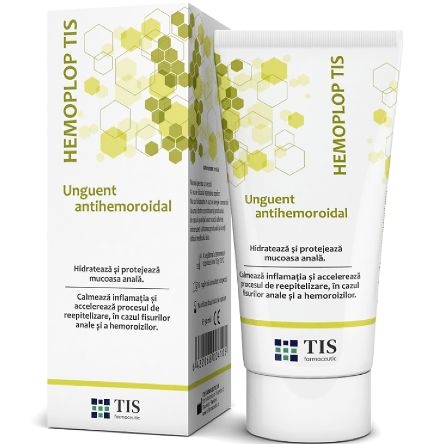 Unguent antihemoroidal HemoplopTis 50ml - TIS fotografia produsului